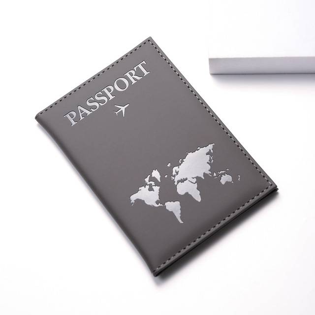 Hezký obal na cestovní pas - Tmavě šedá