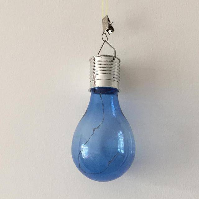 Venkovní osvětlení | solární lampa, styl žárovka - Modrý