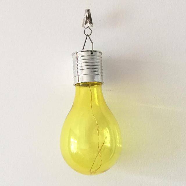 Venkovní osvětlení | solární lampa, styl žárovka - žlutá