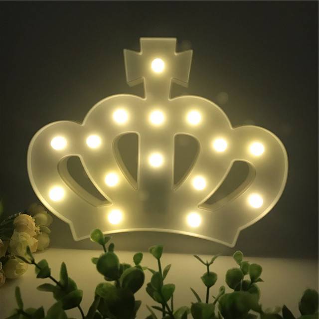 3D LED lampa | noční světlo pro děti - Velká bílá koruna
