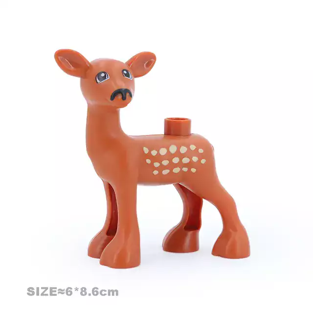 Figurky zvířat ke stavebnici | Styl Lego - Samice jelena Sika