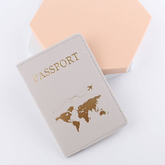 Luxusní pouzdro na cestovní pas - světle šedá