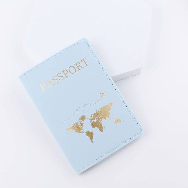 Luxusní pouzdro na cestovní pas - světle modrá