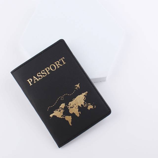 Luxusní pouzdro na cestovní pas - Černá