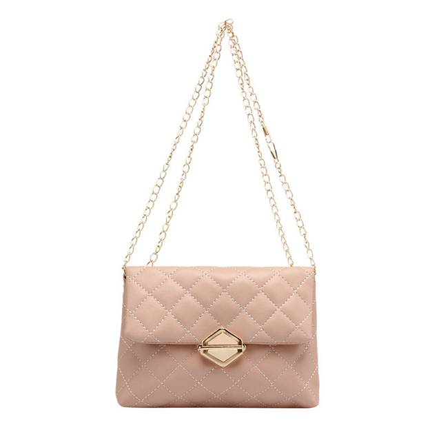 Malá kabelka s diamantovým vzorem - Růžový