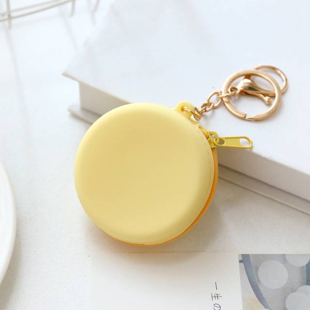 Malá roztomilá silikonová peněženka - žlutá
