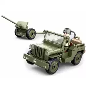 Stavebnice vojenský Jeep WW2 | Styl Lego
