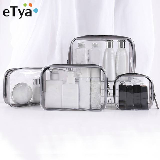Transparentní kosmetická taška se zipem - 1ks-100018786, S