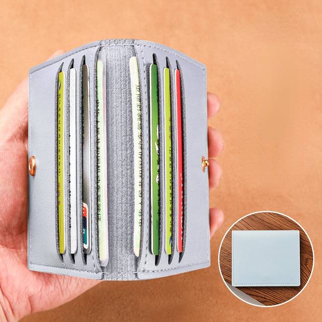 Pánská mini peněženka z umělé kůže - světle modrá