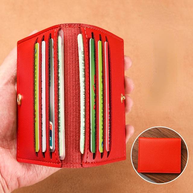 Pánská mini peněženka z umělé kůže - Červené