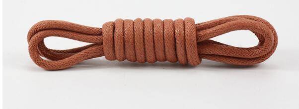 Kvalitní kulaté tkaničky - Červená Hnědá, 120 cm