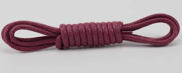 Kvalitní kulaté tkaničky - Tmavě červená, 140 cm