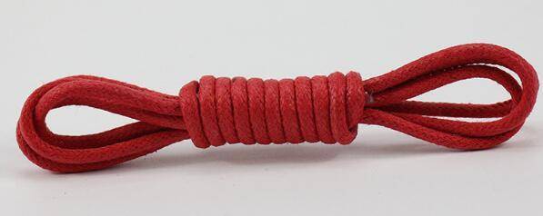 Kvalitní kulaté tkaničky - Červené, 140 cm