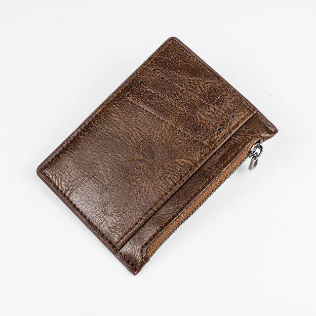 Elegantní minimalistická peněženka z umělé kůže - káva
