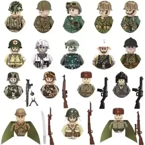 Vojenské figurky ve stylu Druhá světová válka