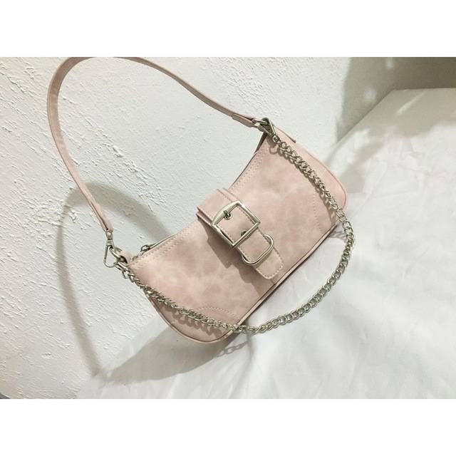 Dívčí retro stylová kabelka - světle růžová B