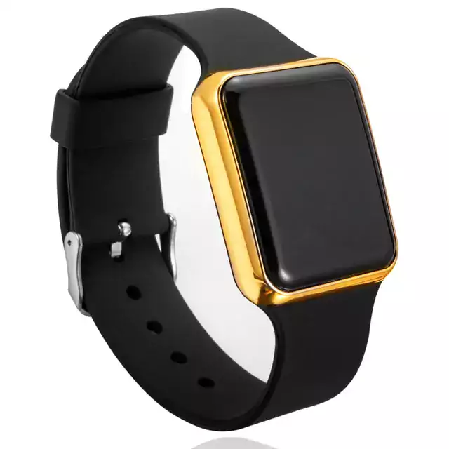 Módní digitální LED sportovní hodinky - Černé zlato