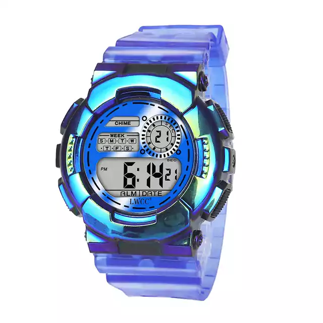 Vodotěsné digitální hodinky - Modrá Modrá