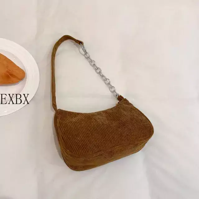Módní vintage dámská kabelka - Řetízek-hnědý