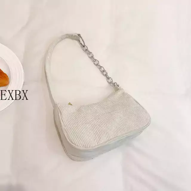 Módní vintage dámská kabelka - Řetízek-bílý