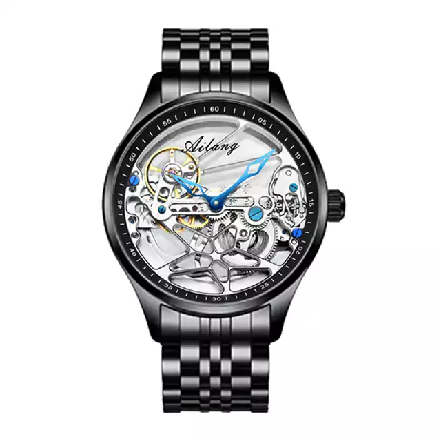 Ocelové luxusní pánské hodinky - Ocel černá