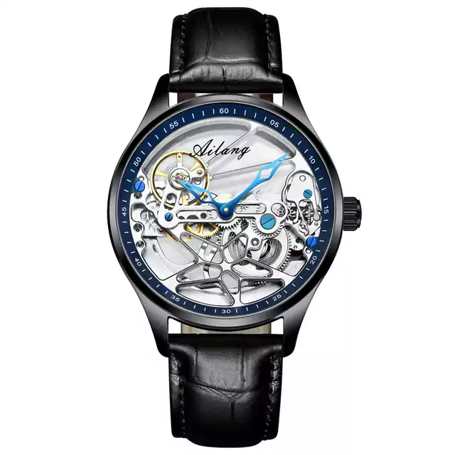 Ocelové luxusní pánské hodinky - Černá Modrá