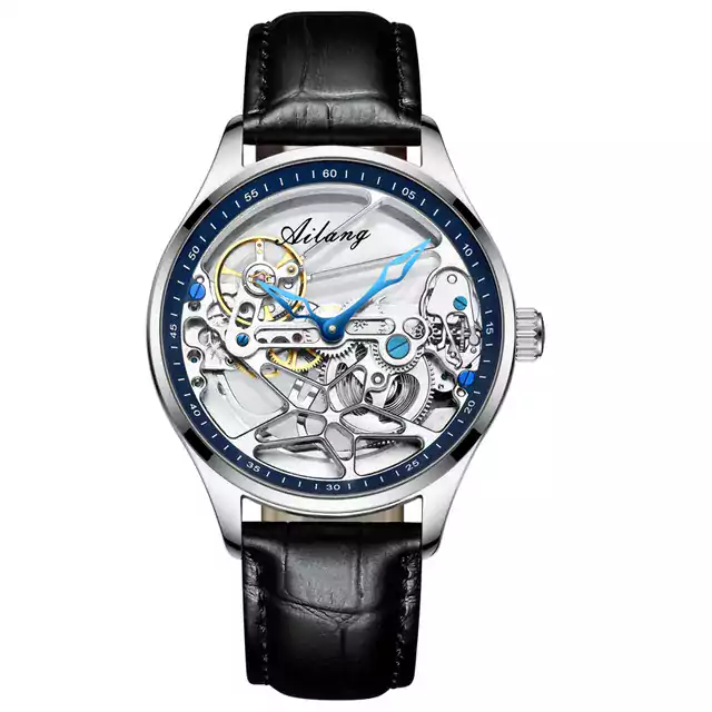Ocelové luxusní pánské hodinky - Stříbrná modrá