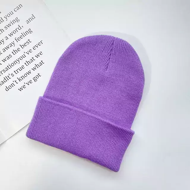 Teplá zimní čepice | Pro děti i dospělé - Nachový, Dospělý 18x20 cm