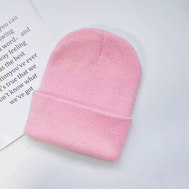 Teplá zimní čepice | Pro děti i dospělé - růžový, Miminko 15x17cm