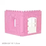 Růžová cihlová zeď