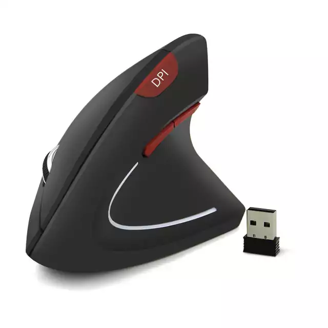 Vertikální ergonomická myš | bezdrátová myš a podložka - Myš