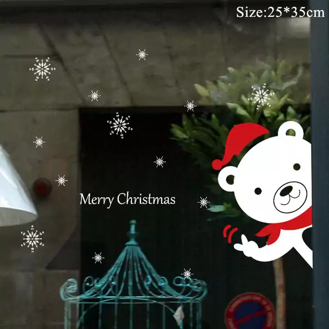 Vánoční dekorace na okno | vánoční samolepka na okno - 04