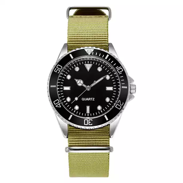 Potápěčské stylové hodinky - Žluto zelená