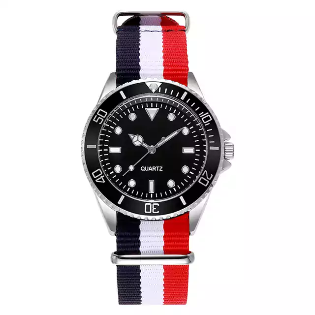 Potápěčské stylové hodinky - Modrá Bílá Červená