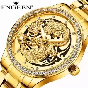 Luxusní pánské hodinky s čínským drakem