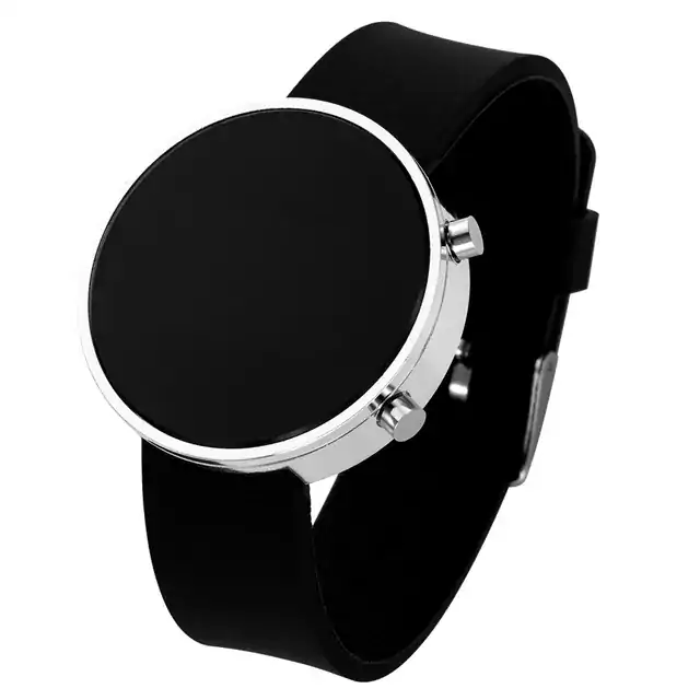Módní sportovní vodotěsné hodinky - Černá Stříbrná
