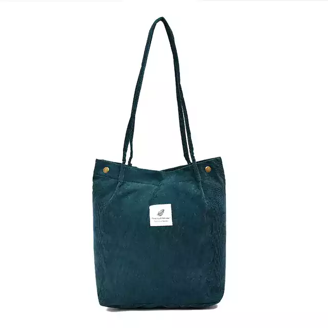 Elegantní pevná nákupní kabelka - Zelená