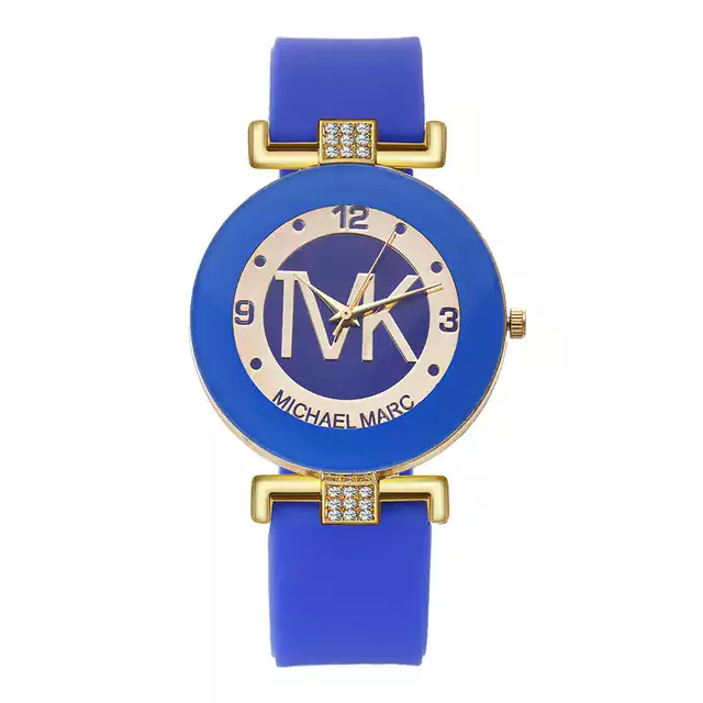 Módní dámské hodinky se silikonovým řemínkem - modrý