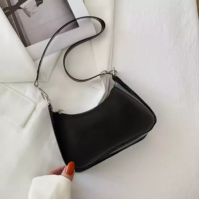 Průhledná dámská kabelka - černá