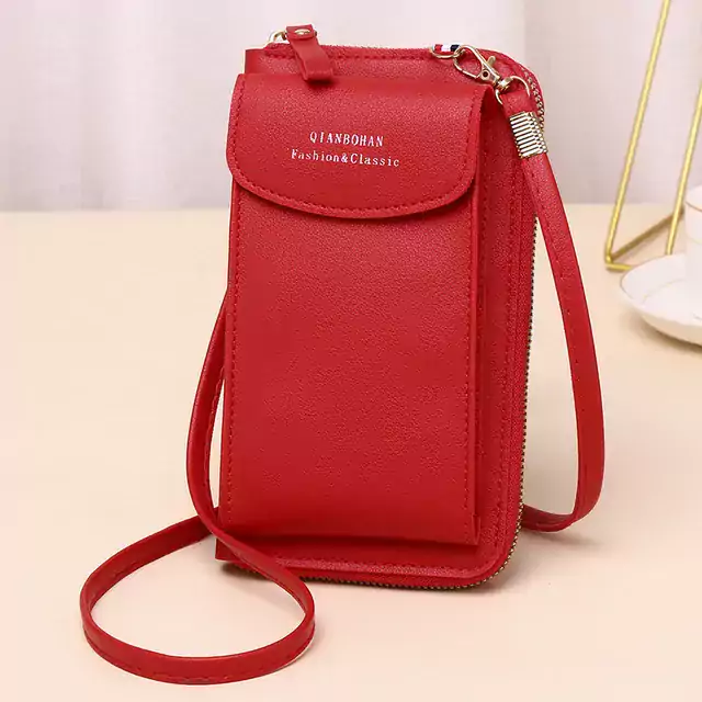 Minimalistická dívčí módní kabelka - Červené