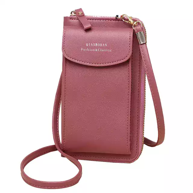 Minimalistická dívčí módní kabelka - Tmavě růžová