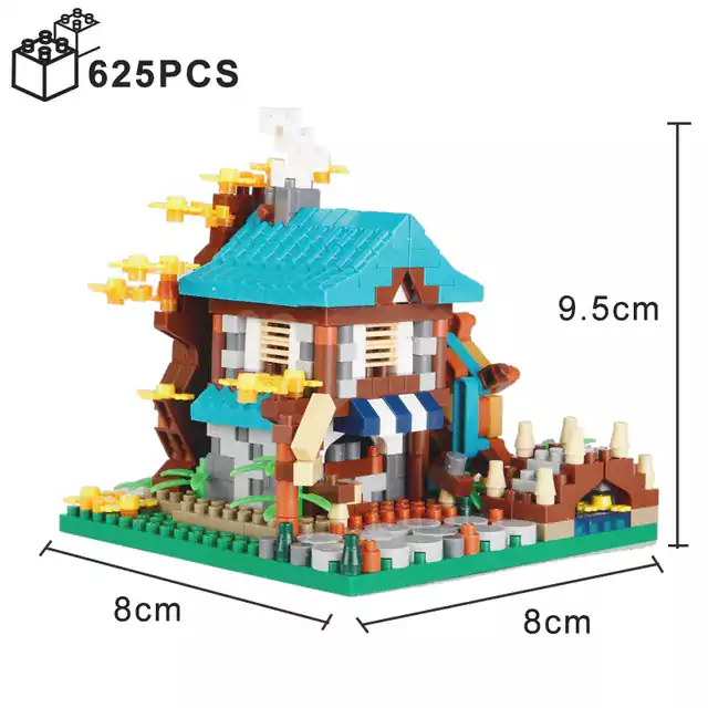 Stavebnice s motivem originálních staveb | Styl Lego - Model C, No Original Box