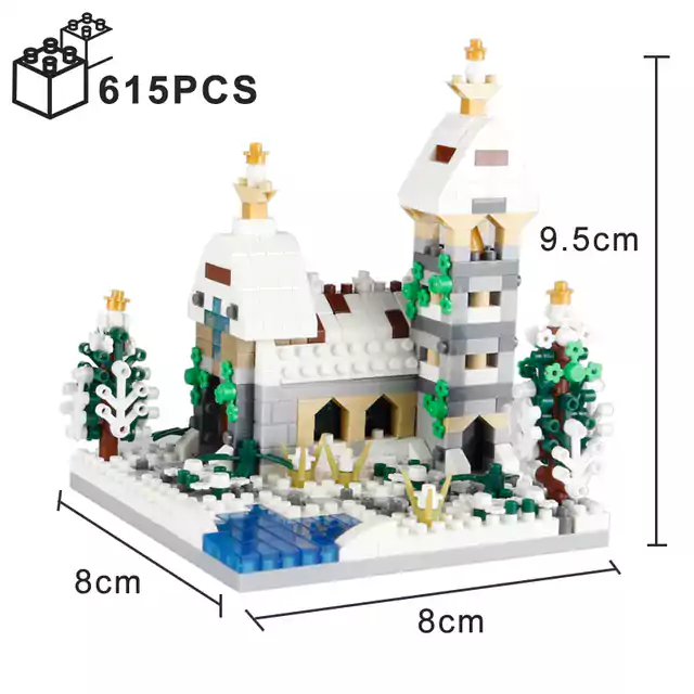 Stavebnice s motivem originálních staveb | Styl Lego - Model D, No Original Box