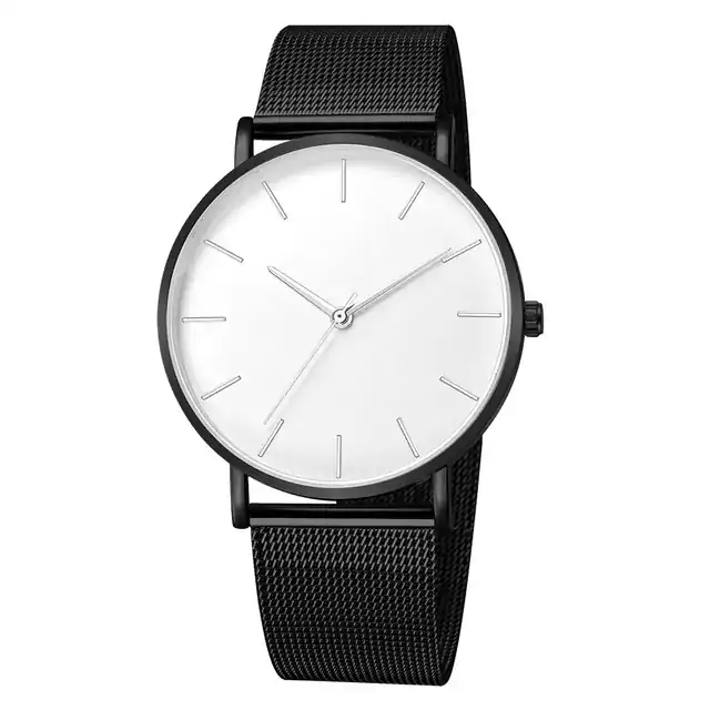 Elegantní pánské hodinky - Černá bílá