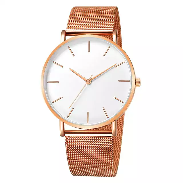 Elegantní pánské hodinky - Růžově zlaté bílé