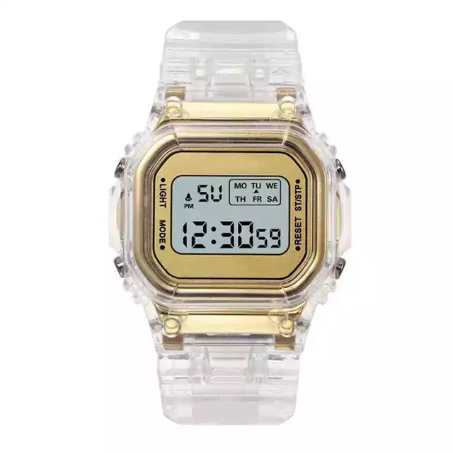 Pánské digitální sportovní hodinky - Zlato