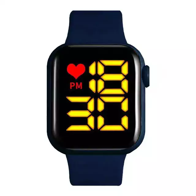 Digitální sportovní hodinky - Modrá Žlutá