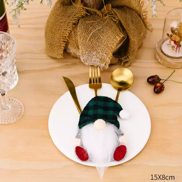 Obal na příbor | vánoční dekorace na stůl - 25
