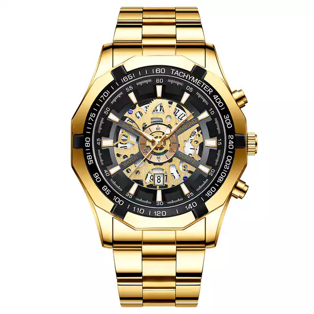 Luxusní vojenské hodinky - Zlatá černá