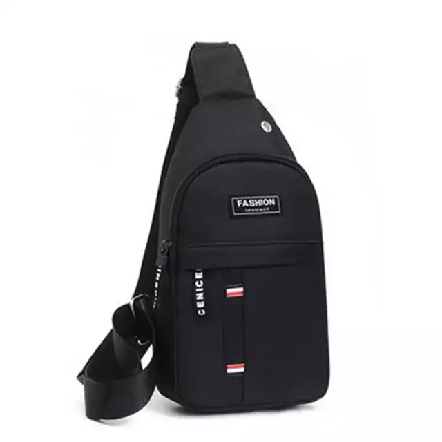 Pánská nylonová multifunkční taška přes rameno - Černá